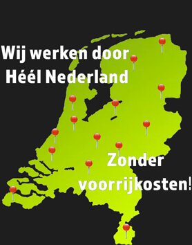 landkaart van Nederland met daarop de locaties van de EPA-U adviseurs