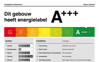 screenshot van het nieuwe energielabel